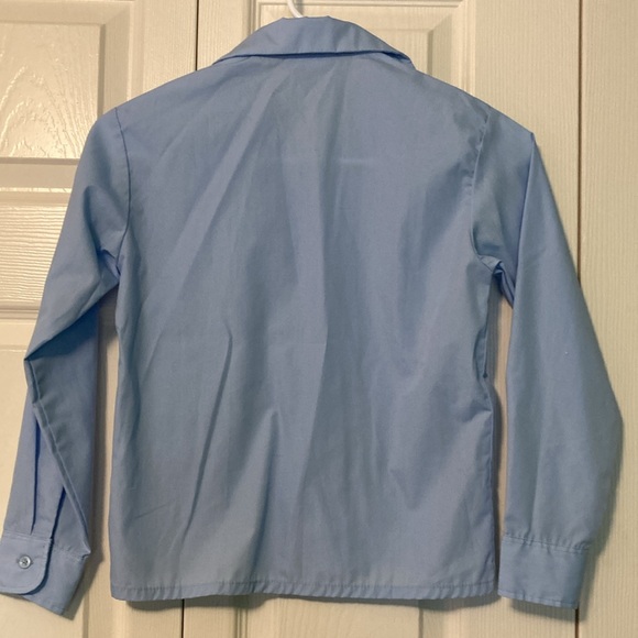 Flynn O’Hara uniforms 2 girls size YS 7-8 blue long sleeve blouses - Picture 3 of 4